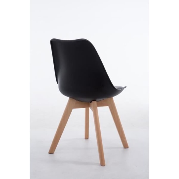 Borneo V2 besöksstol i svart konstläder - CLP - Contemporary - Design Svart