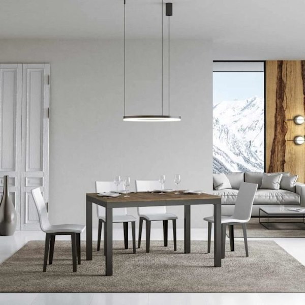 Utdragbart bord - Everyday Evolution - 120 - Valnöt - Antracit - 224 cm VALNÖT