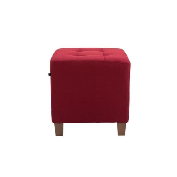 Taburett - SEYSSEL - Antik Glänsande - Röd - Tyg 100% polyester - Samtida design Röd