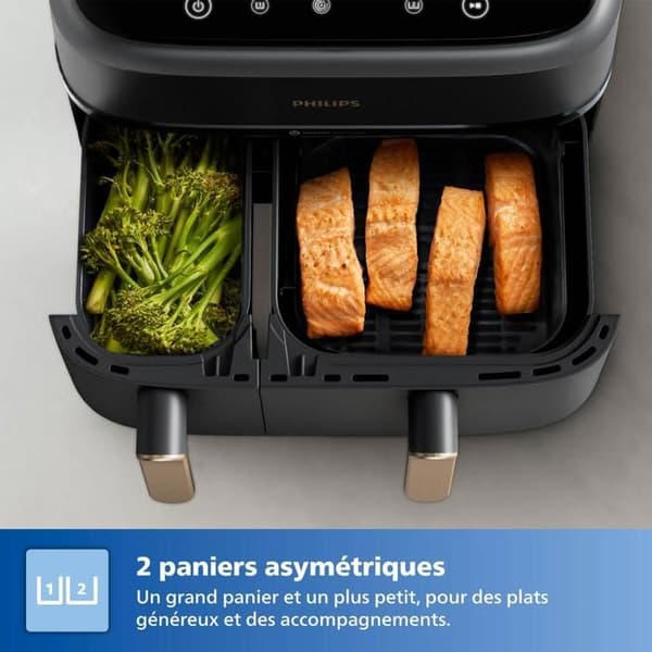 Philips Serie 3000 Luftfritös med dubbel korg vit (NA353/10) Vit