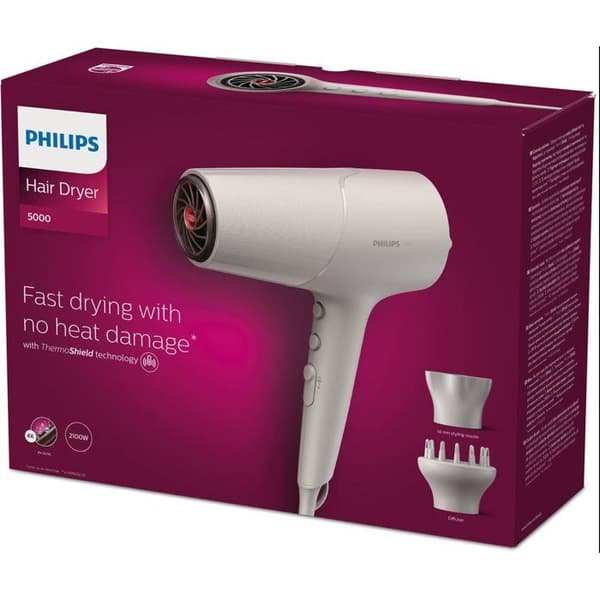 Hårfön - PHILIPS - BHD501/20 - ThermoShield - diffuser - 2100 W Färgad