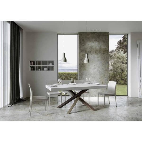 Utdragbart bord - Volantis - 90x160/420 cm - White Ash - 4/C Vit