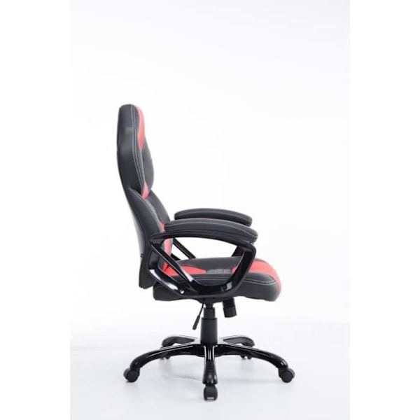 Pedro XL Gaming Kontorsstol i konstläder med hjulunderrede, svart/röd