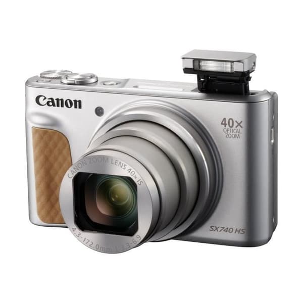 PowerShot SX740 HS kompaktkamera - CANON - 20,3 Mp - 40x optisk zoom - Full HD 4K UHD-video - Silver