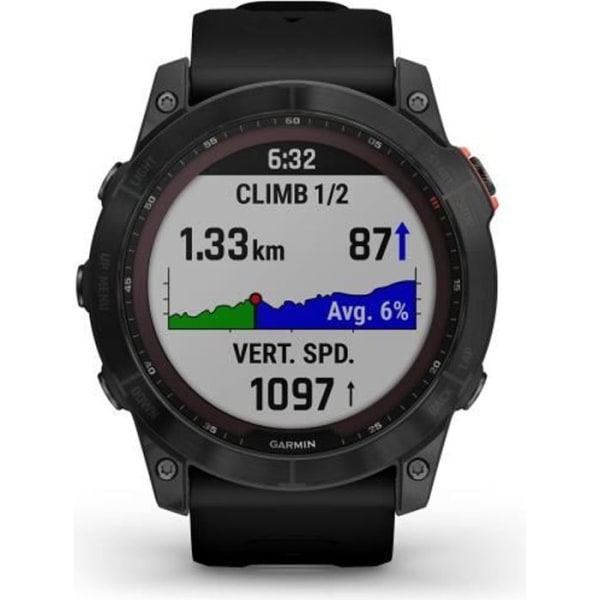 GARMIN Fēnix 7X Solar - Högpresterande Smartwatch - Svart rem