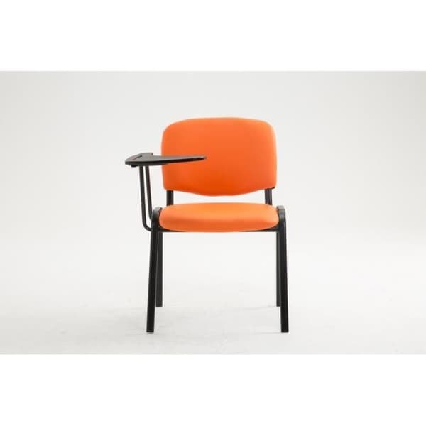 -CLP-Ken fåtölj i konstläder med fällbar tablett-Array orange