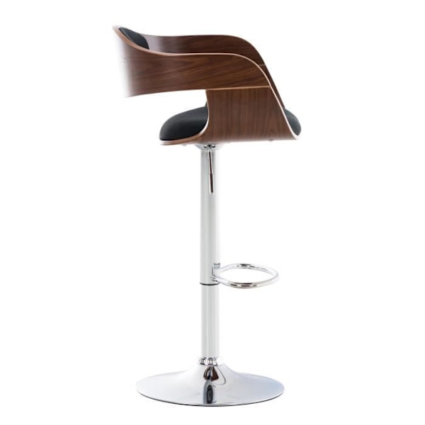 Barstol - CLP - Kingston - Tyg - Svart - Justerbar i höjdled - Modern design Svart