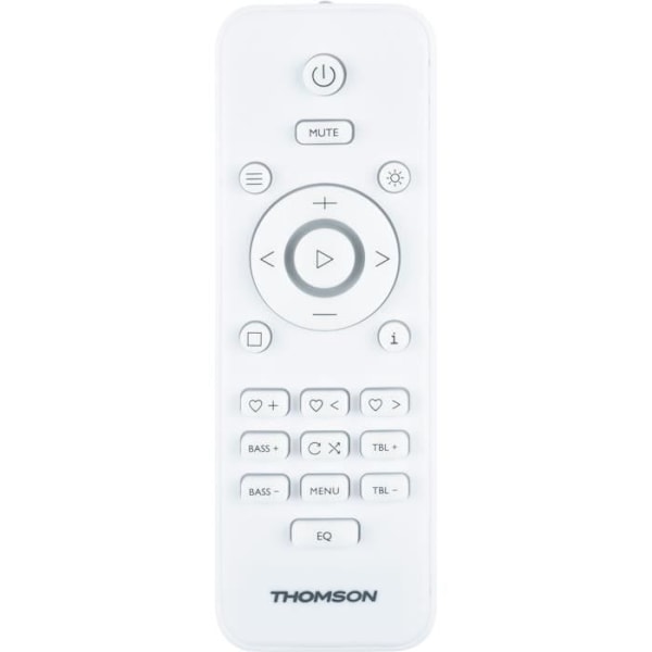 Microkedja Bluetooth - THOMSON - CD/MP3/USB/FM-radio/DAB+ - 75W - LCD-display - Fjärrkontroll Vitt och trä