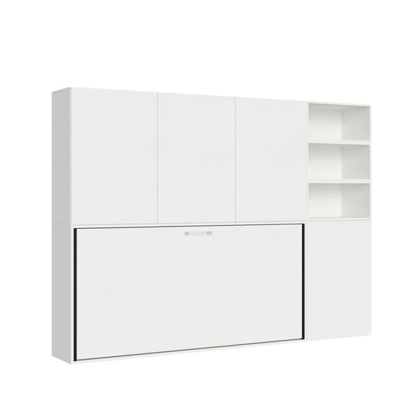 Sängskåp - Kando - Modell F - 1 säng - Vit ask - Samtida design Vit Ask