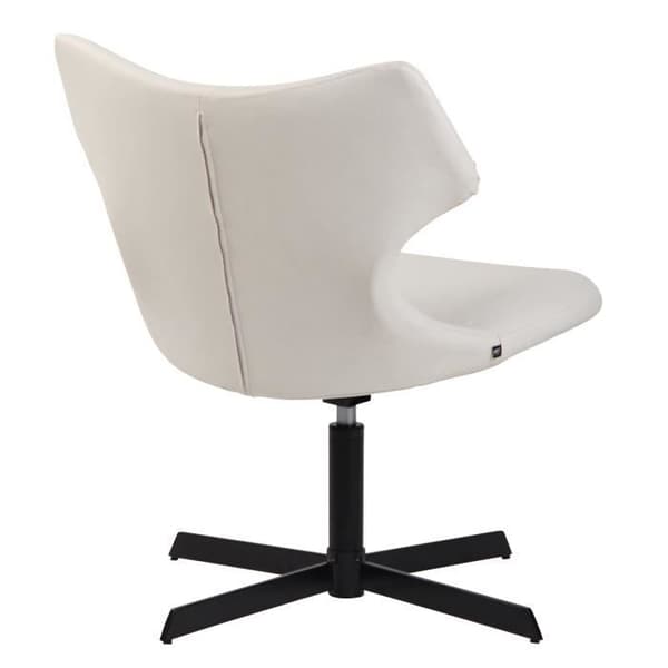 -CLP-Chaise lounge Welland i konstläder med metallfot-Array Vit