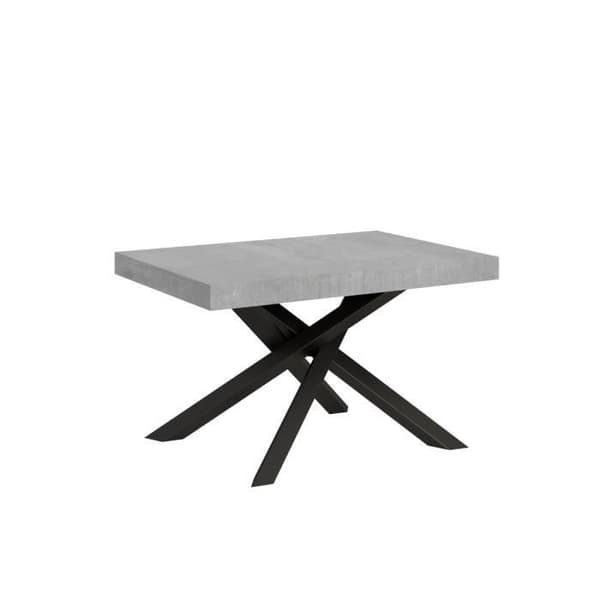 Utdragbart bord Utdragbart 90x140/244 cm Volantis Ciment ram Antracit Cement