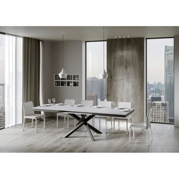 Uttdragbart bord VOLANTIS EVOLUTION Ask - 90x160 till 264 cm Vit