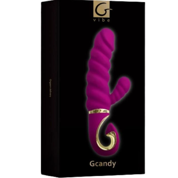 Vibromassager - G-VIBE - Gcandy - Vattentålig - 2 kraftfulla motorer - 6 vibrationsfunktioner Hallon