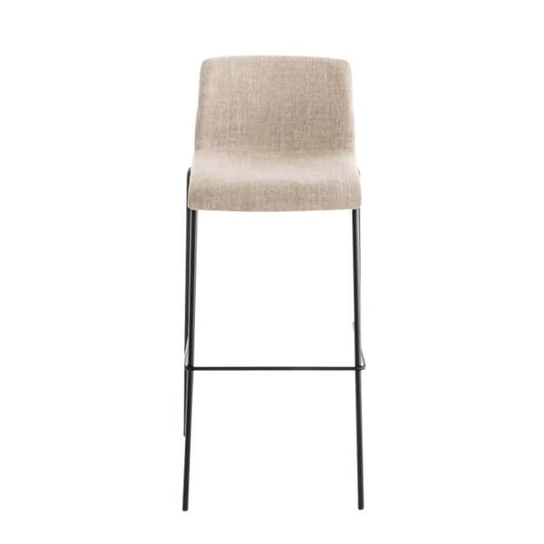 -CLP-Set med 2 Hover Barstolar i Tyg Metallben-Array grädde