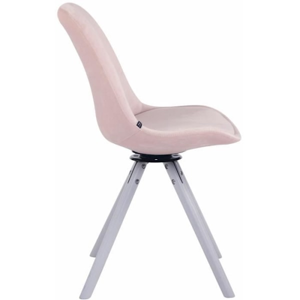 Matstol - CLP - TROYES - Velour - Polstret - Snurrande - Rosa Rosa