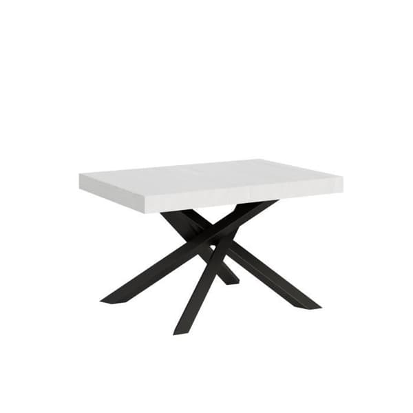 Uttökningsbart bord - Volantis - 90x120/224 cm - Vit Ask - Antracit Vit