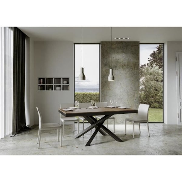 Volantis Evolution Bord - Volantis - Valnöt - Vit - 90x180 Avlångt - 440 Antracitram Valnöt