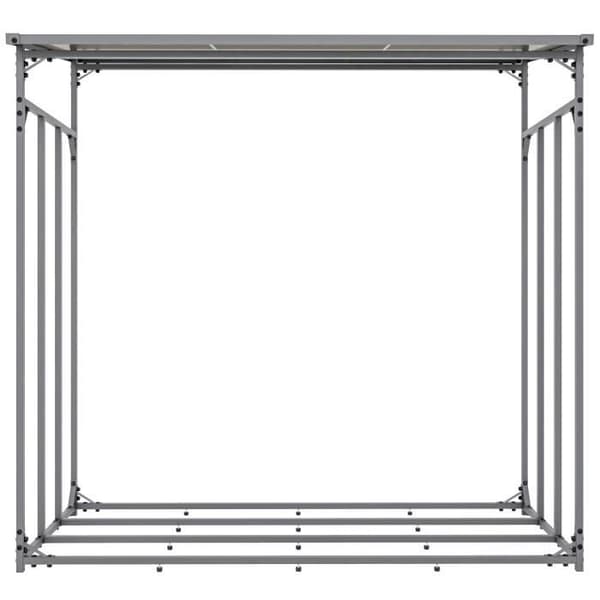 Aluminiumbur för ved Ruston med skyddstyg, XL Grå
