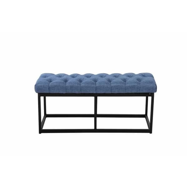 Bänk - CLP - Amun B - Tyg - Blå - Metall - Elegans - Chic Blå