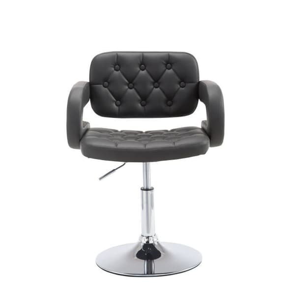 -CLP-Chaise Lounge Dublin Similicuir - Ställning med centralkolonn i kromat metall-Array grå