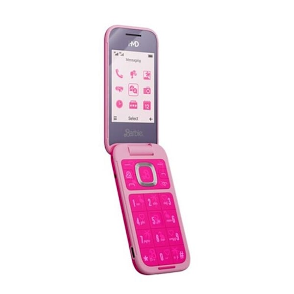 Barbie-telefon - Mattel - HMD - Clamshell-format - Dubbel display - Anti-stress rosa