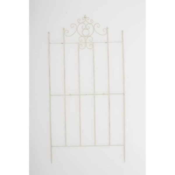 Väggtrellis - CLP - PAULA - Järn - 170 x 85 cm - Antik krämfärg antik grädde