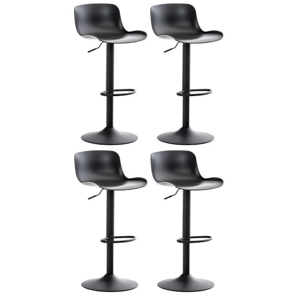 -CLP-Lot de 4 barstolar Almada i plast-Array svart