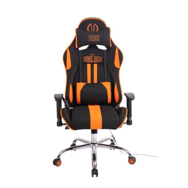-CLP-Kontorsstol Limit XM i tyg-Array svart/orange