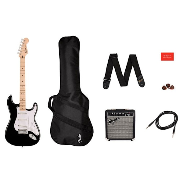 FENDER Squier Paket Elektrisk Gitarr Stratocaster Sonic Svart