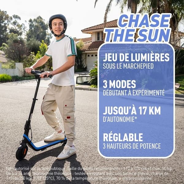 El-scooter barn Ninebot By Segway C2 Pro E Blå och svart