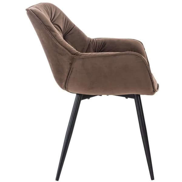 Matsalsstolar - CLP - Tanna - Sammet - Brun - Set om 4 brun