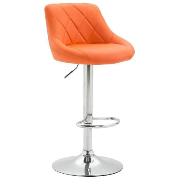 Barstol - CLP - Lazio - Imiterat läder - Orange - Elegans - Chic Orange