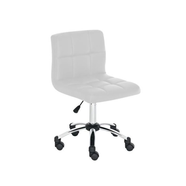 Arbetspall - Medica - Justerbar - Konstläder - Vit - Svängbar Vit