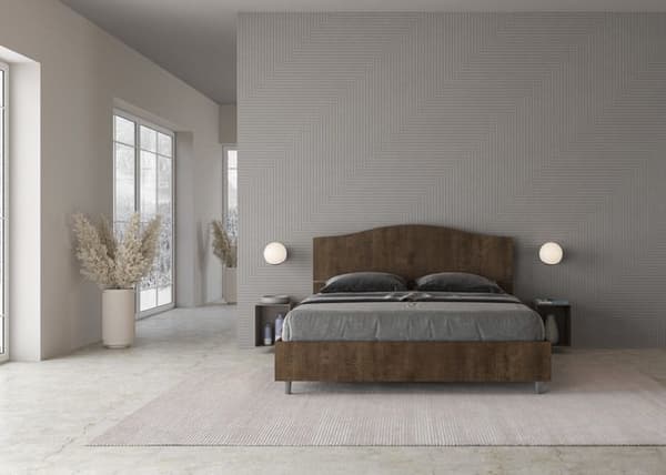 Lit - Ityhome - Dores - 160x190 cm - Valnöt - Modern design Valnöt