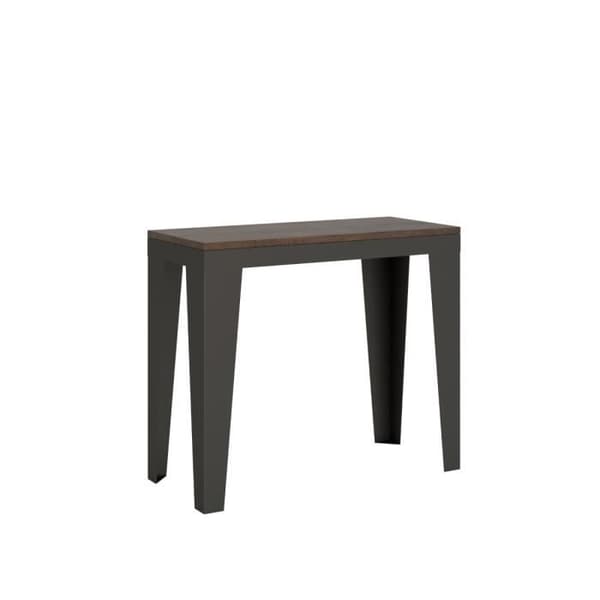 Väggkonsol Utsträckbar 90x40/196 cm Flame Small Evolution Valnöt ram Antracit brun