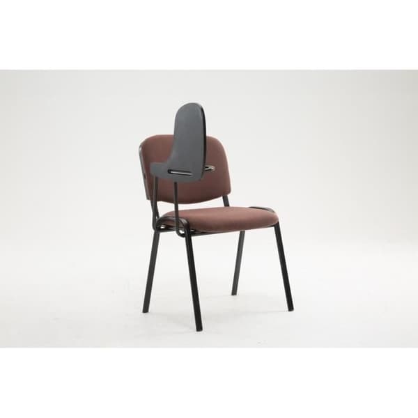 -CLP-Chaise Ken i tyg med fällbar tablet-Array kastanj
