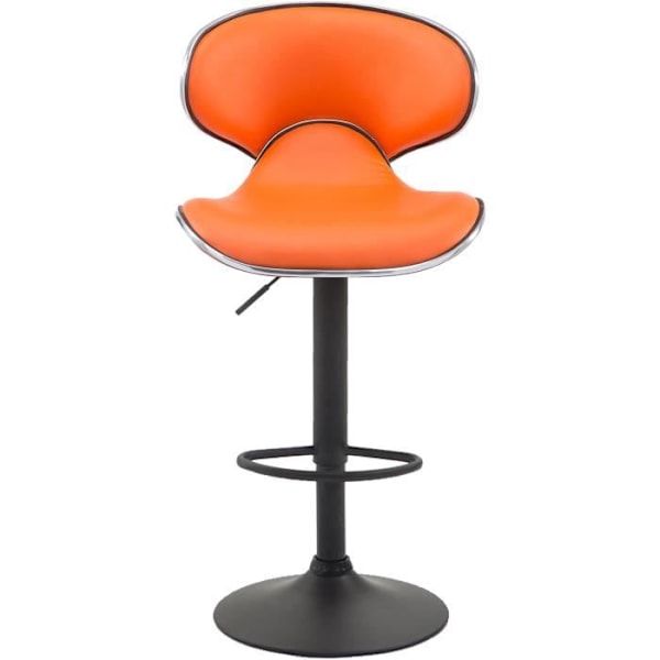 Barstol - CLP - Las Vegas V2 - Orange - Imiterat läder - Justerbar i höjdled Orange-svart