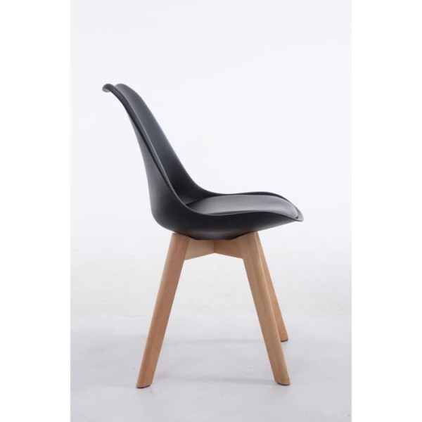 Borneo V2 besöksstol i svart konstläder - CLP - Contemporary - Design