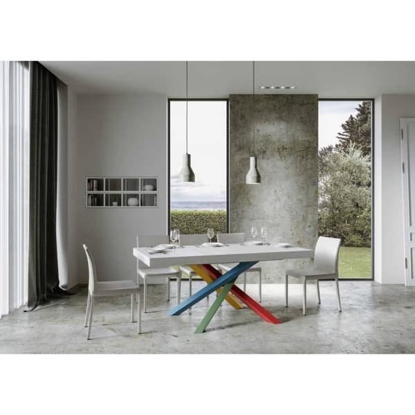 Utdragbart bord - Volantis - 90x180/284 cm - White Ash - 4/B Vit
