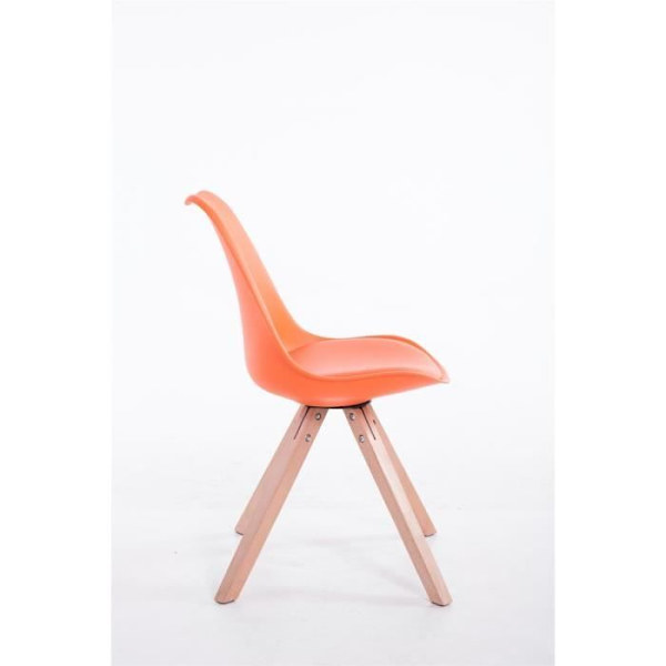 Toulouse matsalsstol - CLP - Imiterat läder - Orange-Nature - Skandinavisk design Orange-Natur