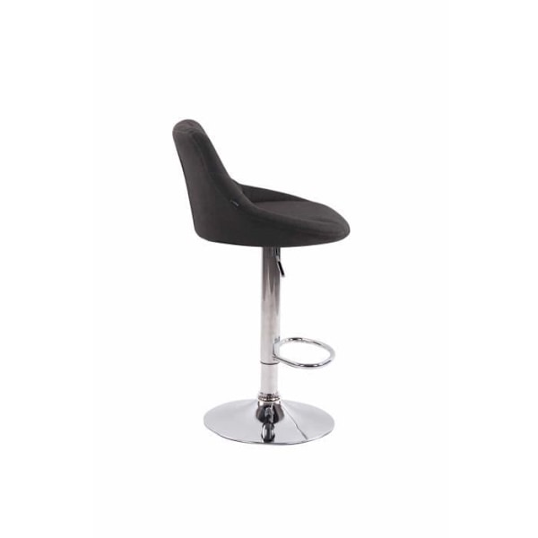 Barstol - NEYRON - Mörk Grå - Set om 2 - Höjdjusterbar - Modern Design Mörkgrå