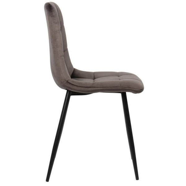 Set med 2 Tilde matsalsstolar - CLP - Grå - Sammet - Bekväm och design Grå