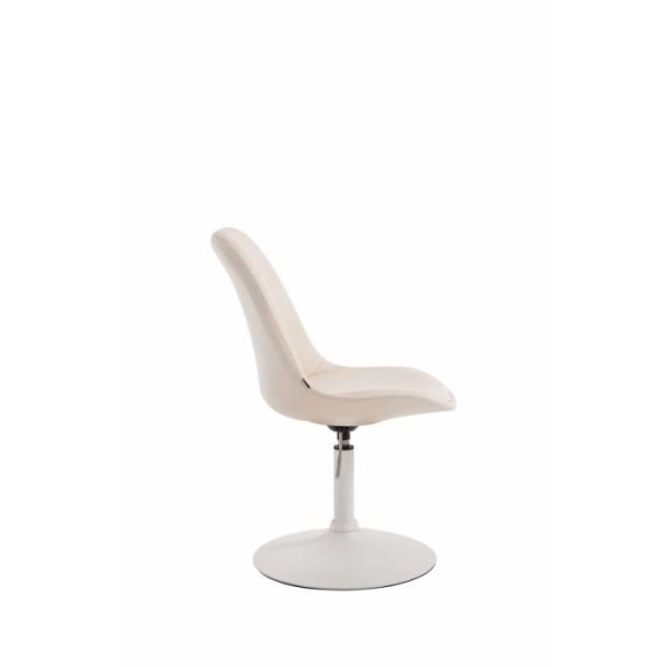 Matsalsstol - CLP - Maverick - Ergonomisk design - Imiterat läder - Beige Gräddvit