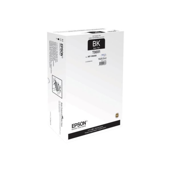 Påfyllningsbläck - EPSON - T8691 - Svart - 1520,5 ml - Epson DURABrite Pro - Upp till 75 000 sidor