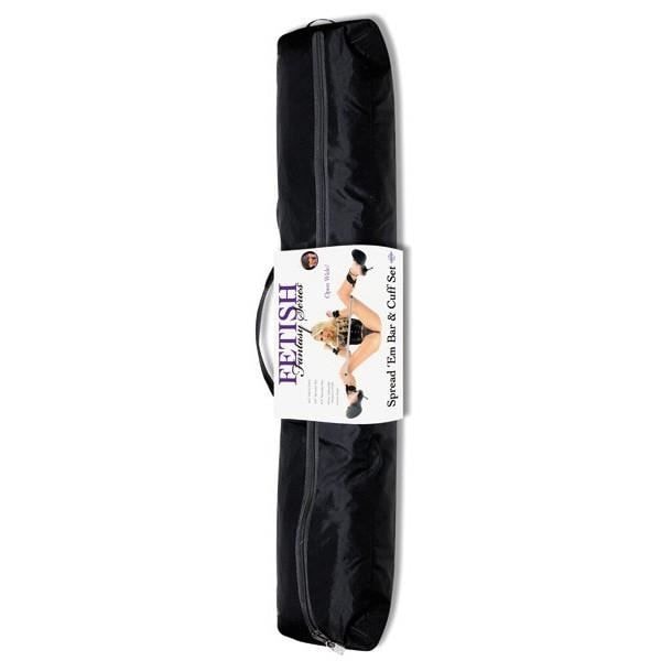 Set BDSM - Spridbar - 5 avtagbara bindor - 2 handbojor - Transportväska - Svart