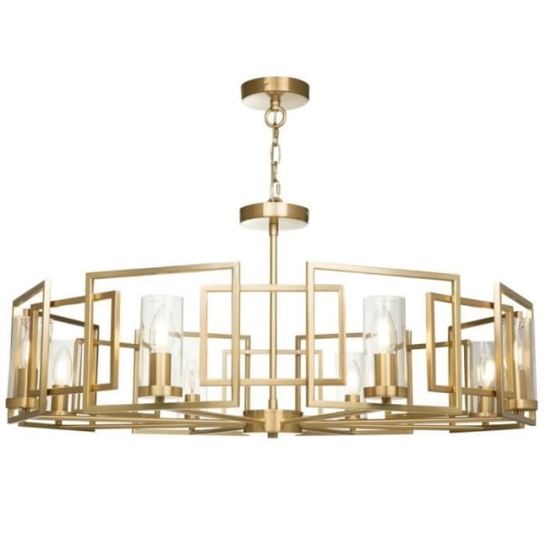 Bowi Gold cylindrisk taklampa, 8 lampor, E14 Guld