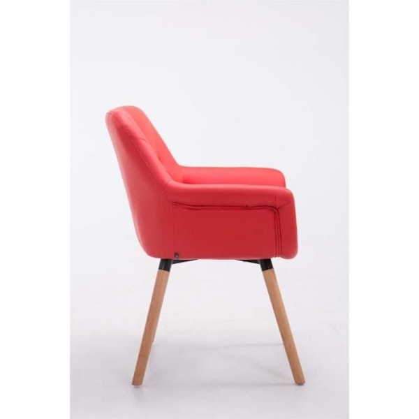 Besöksstol - CLP - Cassidy - Red-Nature konstläder - Modern design - 1 sits Röd-Natur