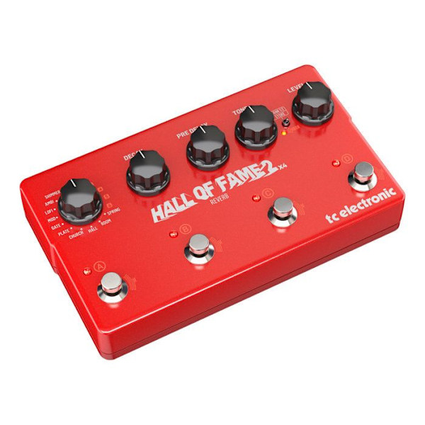 Effektpedal Reverb - TC Electronic - HALL OF FAME 2 X4 - 10 förinställningar - Shimmer - True Bypass
