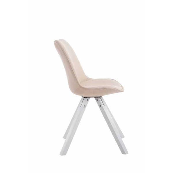 Toulouse tygstol - CLP - Modern design - Vit - 1 sits Gräddvit
