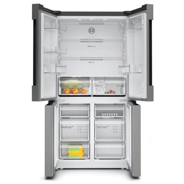 Kylskåp amerikanskt - BOSCH - SER4 - 605L - NoFrost - VitaFresh rostfritt stål grå